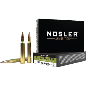 Nosler RMEF E-Tip 300 Weatherby Magnum Ammo 180 Grain Expansion Tip (E-Tip) Polymer Tip Lead Free Box of 20 - Nosler