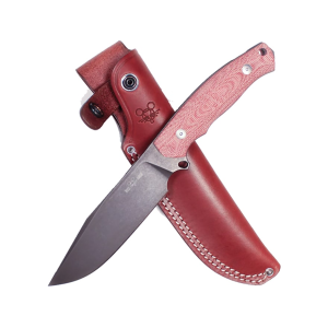 GiantMouse GMF4 Fixed Blade Knife 5.65" Drop Point N690 Stonewashed Blade Micarta Handle Natural