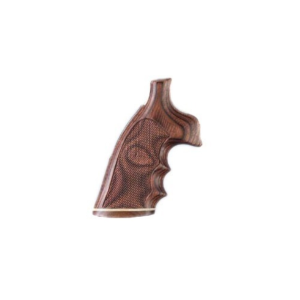 Hogue Fancy Hardwood Grips with Accent Stripe, Finger Grooves and Contrasting Butt Cap for Colt Diamondback Checkered Rosewood Laminate - Hogue