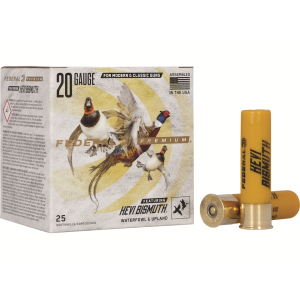 eral Premium Hevi-Bismuth 20 Gauge 3 #3 Bismuth Shot 1-1/8 Oz Case Of 250 (10 Boxes Of 25) Ammo