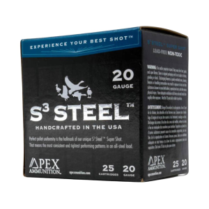 x Waterfowl S3 Steel 20 Gauge 3 #4 Steel Shot 1 Oz Case Of 250 (10 Boxes Of 25) Ammo