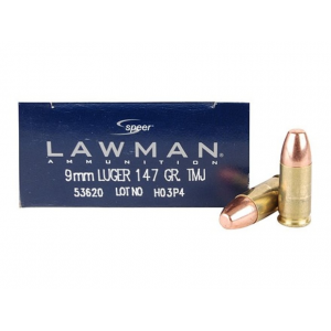 er Lawman 9mm Luger 147 Grain Full Metal Jacket Box Of 50 Ammo