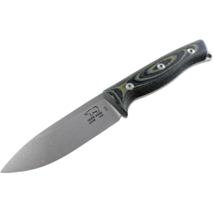 White River Knives Ursus 45 Fixed Blade Knife 4.5" Drop Point CPM MagnaCut Stonewashed Blade Linen Micarta Handle OD Green - White River Knives