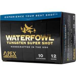 Apex TSS Waterfowl 12 Gauge Ammo 3" #8 Tungsten Shot 1 oz Box of 10 - Apex Ammunition