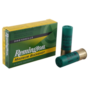 Remington Express Magnum 12 Gauge Ammo 3" #4 Buckshot 41 Pellets Case of 250 (50 Boxes of 5) - Remington