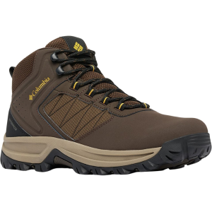Columbia Men's Transverse Hike Waterproof Hiking Boots Leather/Synthetic Cordovan/Golden Yellow 12 D - Columbia