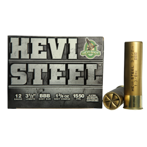 HEVI-SHOT Hevi-steel Waterfowl 12 Gauge Ammo 3-1/2" Bbb Steel Shot 1-3/8 Oz Box Of 25