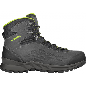 LOWA Men's Explorer II GTX Mid Waterproof Hiking Boots Leather Anthracite/Lime 8 D