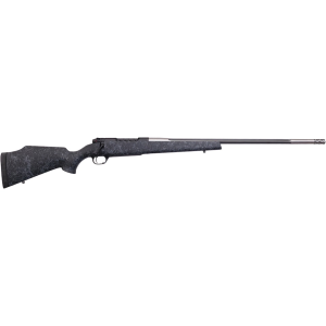 Weatherby Mark V Accumark Bolt Action Rifle 257 Weatherby Magnum 26" Fluted Graphite Black Threaded Barrel Graphite Black Frame Black Monte Carlo Stock
