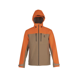 Browning Men's Flushing Meadows Soft Shell Jacket Tan/Blaze 2XL - Browning