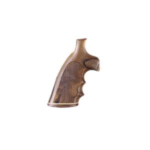 Hogue Fancy Hardwood Grips with Accent Stripe, Finger Grooves and Contrasting Butt Cap for S&W N-Frame Square Butt Checkered Pau Ferro - Hogue