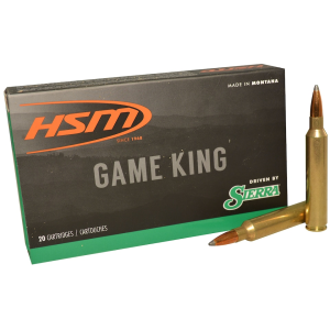 HSM GameKing 300 Remington Ultra Magnum Ammo 165 Grain Jacketed Soft Point Box of 20