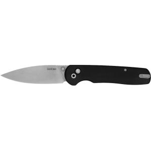 Kershaw Remnant Pocket Knife 3.25" Spear Point D2 Stonewashed Blade Micarta Handle Black - Kershaw