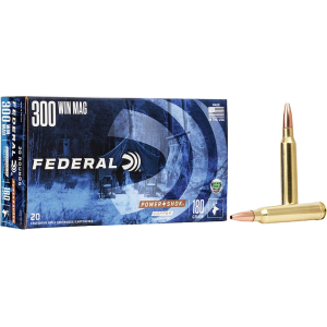Federal Power-Shok 300 Winchester Short Magnum (WSM) Ammo 180 Grain Solid Hollow Point Lead Free Box of 20