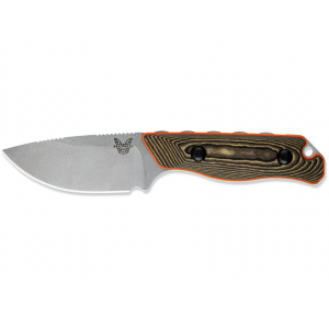 Benchmade Hunt Hidden Canyon Hunter Fixed Blade Knife 2.79" Drop Point CPM-S90V Polished Blade G-10 Handle Orange - Benchmade