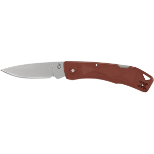 Gerber LST Ultra Pocket Knife 2.7" Drop Point 420HC Stonewashed Blade Glass Filled Nylon Handle Red
