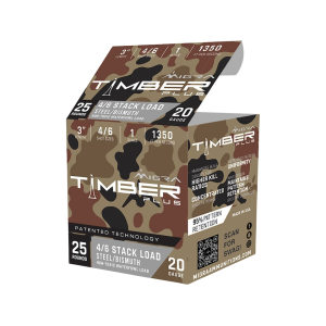 MIGRA Ammunition Timber Plus 20 Gauge Ammo 3" #4 And #6 Steel And Bismuth Shot 1 Oz Box Of 25