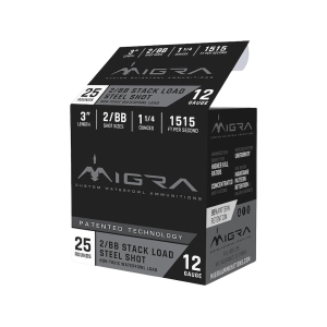 ra Steel Waterfowl 12 Gauge 3 #2 And BB Steel Shot 1-1/4 Oz Box Of 25 Ammo