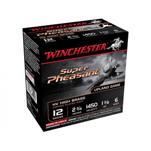 chester Super Pheasant High Velocity 12 Gauge 2-3/4 #6 Copper Plated Lead Shot 1-3/8 Oz Case Of 250 (10 Boxes Of 25) Ammo