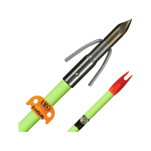 AMS Fiberglass Bowfishing Arrow with Chaos Arrow Point Green - Ams