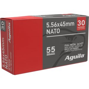 Aguila 5.56x45mm NATO Ammo 55 Grain Full Metal Jacket Battle Pack of 450 (15 Boxes of 30) - Aguila