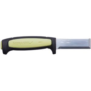 Morakniv Pro Chisel Fixed Blade Knife 3" Chisel Point Carbon Polished Blade TPE Handle Black/Green - Morakniv