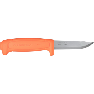 Morakniv Basic 511 Fixed Blade Knife 3.6" Clip Point Carbon Polished Blade Polymer Handle Orange - Morakniv