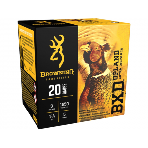 wning BXD Upland 20 Gauge 3 #5 Nickel Plated Lead Shot 1-1/4 Oz Case Of 250 (10 Boxes Of 25) Ammo