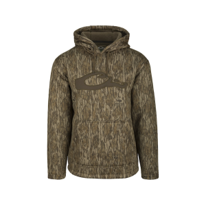 Drake Men's LST Silencer Hoodie Mossy Oak Bottomland Large - Drake