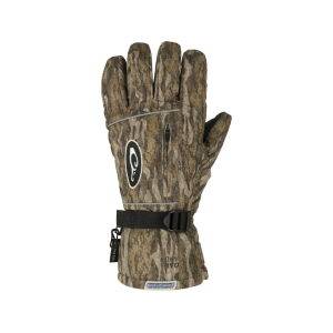 Drake Men's LST Refuge HS Waterproof Insulated GORE-TEX Hunting Gloves Mossy Oak Bottomland Large - Drake