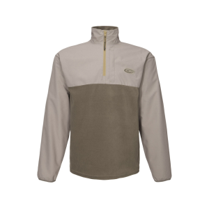 DRAKE Men's MST Refuge Eqwader Quarter Zip Sweatshirt Mud Brown Large