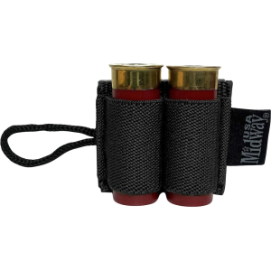 MidwayUSA Shotgun Card with Adhesive Hook & Loop Attachment 2-Round Black - Midwayusa
