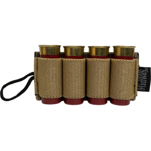 MidwayUSA Shotgun Card with Adhesive Hook & Loop Attachment 4-Round Coyote - Midwayusa