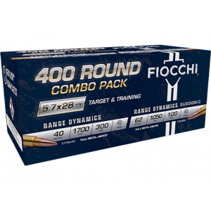 cchi Target Training Combo Pack 5.7x28mm FN 40 Grain & 62 Grain Full Metal Jacket Box Of 400 Ammo