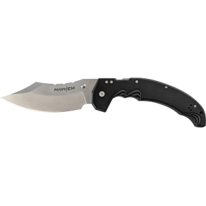 Cold Steel Mayhem Pocket Knife 6" Clip Point AUS-10 Polished Blade G-10 Handle Black