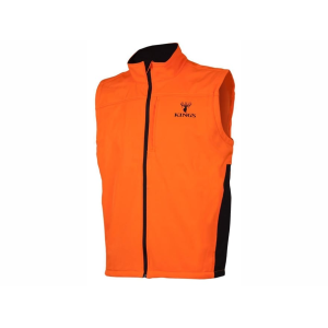 Kings Camo Men's Soft Shell Hunting Vest Blaze Orange 2XL - Kings Camo
