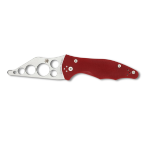 Spyderco Yojimbo Pocket Knife 3.25" Wharncliffe CTS-BD1 Satin Blade G-10 Handle Red - Spyderco