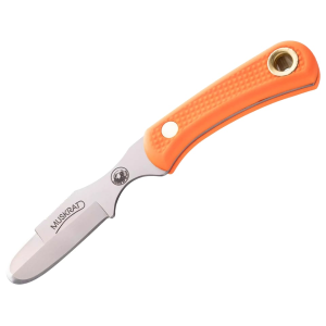 Knives of Alaska Muskrat Fixed Blade Knife 2.25" Caping CPM MagnaCut Bead Blasted Blade SureGrip Handle Orange - Knives Of Alaska