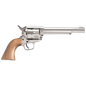 EAA Bounty Hunter 45 Colt (Long Colt) Revolver 4.5" Nickel Barrel 6 Round Walnut Grip