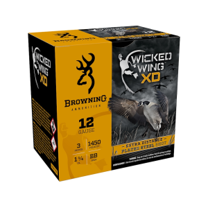 wning Wicked Wing XD Waterfowl 12 Gauge 3 BB Steel Shot 1-1/4 Oz Case Of 250 (10 Boxes Of 25) Ammo