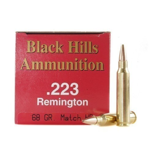 BLACK Hills Ammunition 223 Remington 68 Grain Match Hollow Point Case Of 1000 (20 Boxes Of 50) 612710103027 824742