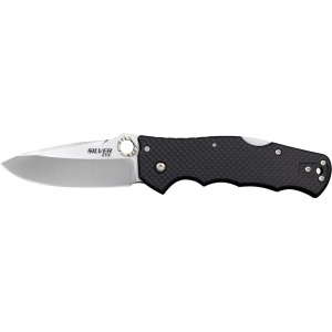 Cold Steel Silver Eye Pocket Knife 3.5" Drop Point CPM S35VN Polished Blade Carbon Fiber Handle Black - Cold Steel