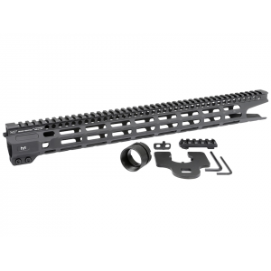 Midwest Industries Combat Rail Free Float M-LOK Handguard AR-15 17.5" Aluminum Black - Midwest Industries