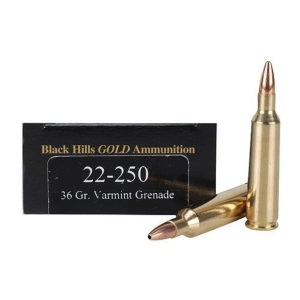 ck Hills Gold Ammunition 22-250 Remington 36 Grain Barnes Varmint Grenade Hollow Point Flat Base Lead-Free Box Of 20 Ammo
