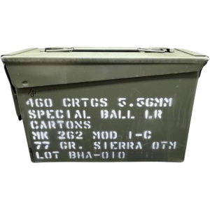 ck Hills 5.56x45mm NATO MK262 Mod1-C 77 Grain Sierra MatchKing Jacketed Hollow Point Can Of 460 Ammo