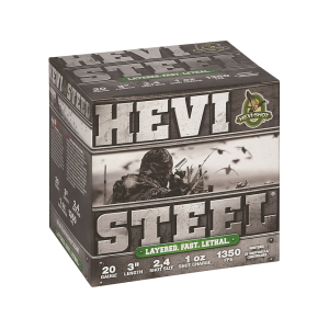 HEVI-SHOT Hevi-steel Layered Waterfowl 20 Gauge Ammo 3" #2 & #4 Steel Shot 1 Oz Box Of 25