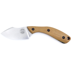 White River Knives Smith & Sons Apex Fixed Blade Knife 2.75" Modified Clip Point CPM MagnaCut Stonewashed Blade Canvas Micarta Handle Natural - White River Knives