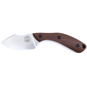 White River Knives Smith & Sons Apex Fixed Blade Knife 2.75" Modified Clip Point CPM MagnaCut Stonewashed Blade Burlap Micarta Handle Brown - White River Knives