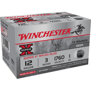 Winchester Super X 12 Gauge Rifled Slug 3" 1oz Box of 15