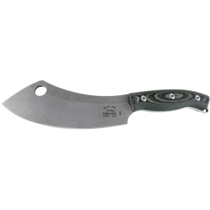 White River Knives Camp Cleaver 5.5" CPM S35VN Stonewashed Blade Linen Micarta Handle Olive Drab - White River Knives